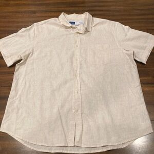 Old Navy Twill Kahki / Cream / Off White Short Sleeve button up